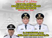 Bupati Luwu Pata-Devi Resmi Dilantik, Kades Cimpu Utara Beri Selamat